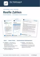 Vorschau - Arbeitsblätter - Reelle Zahlen (Kl. 9) – Stationenlernen mit Lösungen - Deckblatt