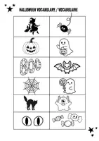 Vorschau - Arbeitsblätter - Halloween-Wörter trainieren in ENG oder FR - Deckblatt