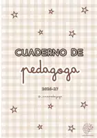 Vista previa - Hojas de trabajo - Cuaderno de la Pedagoga 2026/2027 | Planificador y Registro de Intervención - página 1