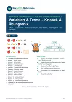 Vorschau - Stationenlernen - Variablen & Terme – Knobel- & Übungsmix (E-Kurs): 12 Stationen mit Rätseln, Zaubertricks und Selbstkontrolle - Seite 2