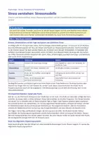 Vorschau - Arbeitsblätter - Stress & Stressmodelle – Selye & Lazarus - Seite 1