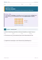 Vorschau - Arbeitsblätter - KÜRZEN VON BRÜCHEN – differenziert mit Lösungen - Seite 1