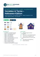Vorschau - Stationenlernen - Variablen & Terme – Halloween-Edition: G-Kurs und E-Kurs mit 16 gruseligen Stationen und Selbstkontrolle - Seite 1