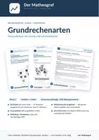 Vorschau - Arbeitsblätter - Grundrechenarten (Kl. 5) – Kreuzzahlrätsel mit Lösung - Deckblatt