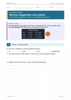 Vorschau - Arbeitsblätter - VERGLEICHEN VON BRÜCHEN – differenziert mit Lösungen - Seite 1