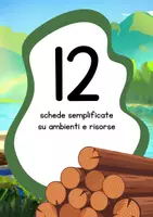 anteprima - Materiale di supporto/inclusione - Schede semplificate su ambienti e risorse - Pagina di copertina