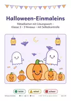 Vorschau - Arbeitsblätter - Halloween-Einmaleins für Klasse 3 (Luxemburg: Zyklus 3.1) - Seite 1