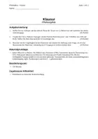 Vorschau - Klassenarbeiten - Philo-Klausur La Mettrie vs. Descartes + Erwartungshorizont - Deckblatt
