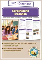 Vorschau - Fördermaterial/Inklusion - Sprachstand erkennen – Einstufungstest DaZ A1 bis B1 mit Auswertung | Klasse 5–10, Sprechen, Förderhinweise - Deckblatt