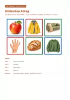 Vorschau - Spiele - Essen, Kleidung, Körper, Wohnen – 120 Bildkarten DaZ mit Artikelfarben | Plural, Spiele, Übungen, Klasse 5–10 - Seite 1