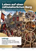 Vorschau - Unterrichtsreihen - Leben auf einer mittelalterlichen Burg | Ritter, Burgaufbau, Alltag, Belagerung & Abschlusstest – Geschichte - Deckblatt