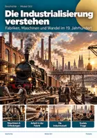 Vorschau - Unterrichtsreihen - Die Industrialisierung | Dampfmaschine, Fabriken, Kinderarbeit - Deckblatt