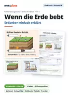 Vorschau - Arbeitsblätter - Wenn die Erde bebt: Erdbeben einfach erklärt - Deckblatt