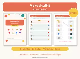 Vorschau - Arbeitsblätter - Vorschulfit Schnupperheft - kostenlos - Deckblatt