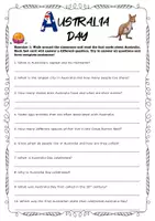 Vorschau - Arbeitsblätter - Australia Day - Reading + Viewing Exercises - Seite 1