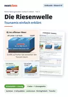 Vorschau - Arbeitsblätter - Die Riesenwelle: Tsunamis einfach erklärt - Deckblatt