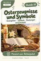 Vorschau - Unterrichtsreihen - RELIGIO 8 – Osterzeugnisse und Symbole | Licht, Kreuz & Hoffnung - Deckblatt