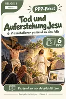 Vorschau - Stundenentwürfe - RELIGIO 8 - Reihe 4: Tod und Auferstehung Jesu | 6 PPP zu den ABs - Deckblatt