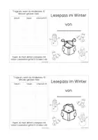Vorschau - Arbeitsblätter - Lesepass Winter - Seite 3