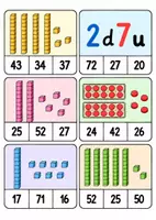 Aperçu - Apprentissages en autonomie - Cartes à pinces – Dizaines et unités | Numération jusqu’à 100 – CP/CE1 - Page 3