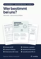 Vorschau - Stationenlernen - Wer bestimmt bei uns? Demokratie erleben – Werkstatt Klasse 3/4 (Klassenrat, Abstimmen, Kinderrechte) - Deckblatt