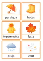 Vista previa - Hojas de trabajo - Vocabulari de tardor en català – Targetes i joc de parelles (impremta) - Portada