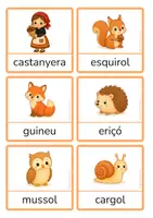 Vista previa - Hojas de trabajo - Vocabulari de tardor en català – Targetes i joc de parelles (impremta) - página 3