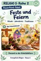 Vorschau - Unterrichtsreihen - RELIGIO 5 – Reihe 2: Feste und Feiern | 7 PPP zu den ABs - Deckblatt