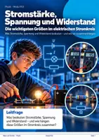 Vorschau - Unterrichtsreihen - Stromstärke, Spannung & Widerstand – Physik | Ampere, Volt, Ohm, Messgeräte & Ohmsches Gesetz - Deckblatt