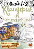 Vorschau - Stundenentwürfe - Musik Klasse 1/2: Halloween - Klangspuk im Gruselschloss - Deckblatt