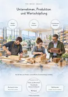 Vorschau - Unterrichtsreihen - Unternehmen, Produktion & Wertschöpfung – Große Lernwerkstatt für PoWi & Sozialkunde | Produktionsfaktoren, Arbeitsteilung, Beschaffung, Kosten, Erlös, Gewinn & Wertschöpfungskette | Komplette Unterrichtseinheit mit Lösungen - Deckblatt
