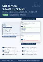 Vorschau - Arbeitsblätter - SQL Einführung: SELECT, WHERE, AND – Komplettpaket mit interaktiver Selbstlerneinheit - Deckblatt