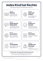 Vorschau - Arbeitsblätter - Jedes Kind hat Rechte – Plakat und Quiz zum Tag der Kinderrechte, Klasse 2–4 (Gratis) - Seite 1