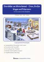 Vorschau - Arbeitsblätter - Sternbilder am Winterhimmel – Orion, Großer Wagen und Polarstern – Lesespurgeschichte mit Rätselaufgaben (Klasse 4) - Seite 1