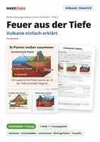Vorschau - Arbeitsblätter - Feuer aus der Tiefe: Vulkane einfach erklärt - Deckblatt