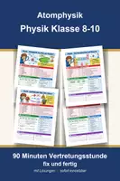 Vorschau - Arbeitsblätter - Vertretungsstunde Physik Klasse 8-10 Atomphysik Grundlagen - Deckblatt