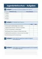Vorschau - Arbeitsblätter - Jugendarbeitsschutzgesetz, Arbeitszeit - Wirtschafts- und Sozialkunde Berufsschule, Aufgaben - Seite 2