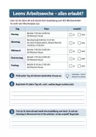 Vorschau - Arbeitsblätter - Jugendarbeitsschutzgesetz, Arbeitszeit - Wirtschafts- und Sozialkunde Berufsschule, Aufgaben - Seite 3