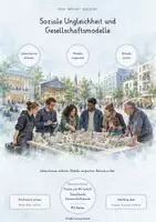 Vorschau - Unterrichtsreihen - Soziale Ungleichheit & Gesellschaftsmodelle – Große Lernwerkstatt für PoWi & Sozialkunde | Klassenmodelle, Schichtmodelle, soziale Milieus, Pierre Bourdieu, Karl Marx, Lorenzkurve & Gini-Koeffizient | Mit Lösungen - Deckblatt
