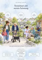 Vorschau - Unterrichtsreihen - Sozialstaat & soziale Sicherung – Große Lernwerkstatt für PoWi & Sozialkunde | Sozialstaatsprinzip, 5 Sozialversicherungen, Rente, Krankenversicherung, Pflege, Arbeitslosengeld & Grundsicherung | Unterrichtseinheit mit Lösungen - Deckblatt