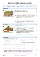 Vorschau - Klassenarbeiten - Klassenarbeit Naturgewalten: Test mit Lösung - Seite 1