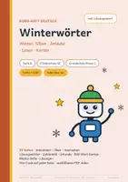 Vorschau - Arbeitsblätter - Winterwörter: Silben · Anlaute · Lesen – Stufe B – Robo-Heft Deutsch, GE, DaZ - Seite 1