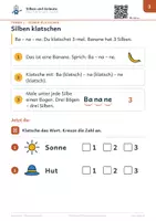 Vorschau - Arbeitsblätter - Silben und Anlaute – Stufe B – Robo-Heft Deutsch, Förderschule GE, Klasse 1, DaZ - Seite 3