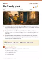 Vorschau - Arbeitsblätter - Halloween Englisch: Lesetext „The Friendly Ghost“ mit Aufgaben & Lösungen | Kl. 5–6 - Seite 1