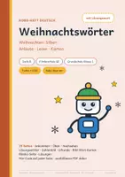 Vorschau - Arbeitsblätter - Weihnachtswörter: Silben, Anlaute – Stufe B – Robo-Heft Deutsch, GE, Kl. 1, DaZ - Seite 1