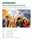 Vorschau - Arbeitsblätter - Wetter, Kleidung und Jahreszeiten – DaZ in drei Niveaus A1, A2, B1 | Wetterbericht, Klima, Feste, Unwetter, Klasse 5–10 - Seite 1