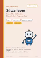 Vorschau - Arbeitsblätter - Sätze lesen – Stufe D – Robo-Heft Deutsch, Förderschule GE, Klasse 1–2, DaZ - Seite 1
