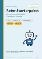 Vorschau - Arbeitsblätter - Kostenlos: Zählen, Plus und Minus bis 10 – Förderschule GE, Klasse 1 – Robo-Heft - Seite 1