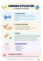 Aperçu - Jeux - Je soigne les animaux – Jeu de numération de 1 à 10 | Atelier de manipulation MS-GS - Page 1