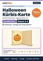 Vorschau - Mal- und Bastelvorlagen - Kürbis-Karte basteln – Halloween Englisch Grundschule | kostenlose Bastelvorlage Kl. 3–4 - Deckblatt